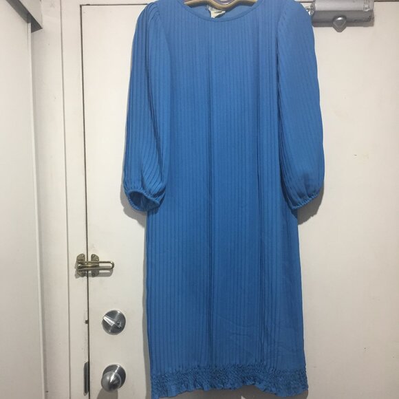 VINTAGE NU-MODE PLEATED MIDI DRESSES SIZE 11/12 - Picture 2 of 11